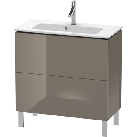 Duravit L-CUBE mueble bajo lavabo compacto 704x820x391mm gris franela brillo (1/5)