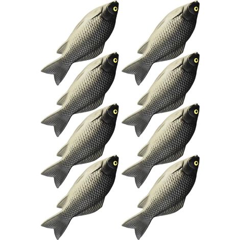 8 Pièces Poisson Artificiel en Écume, Faux Poisson Décoratif Mini Noir, Réaliste, pour Loisirs Créatifs et Jeu Imaginatif, Décoration Maison et Restaurant, Garçon et Filles (1/5)