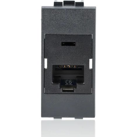 BTICINO L4262C6 - Connettore Rj45 Categoria 6 Utp - Antracite - LivingLight