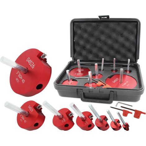 Alésoir de Tuyau en PVC, Kit d'Alésoir en PVC de Construction en Acier Rapide 8PCS