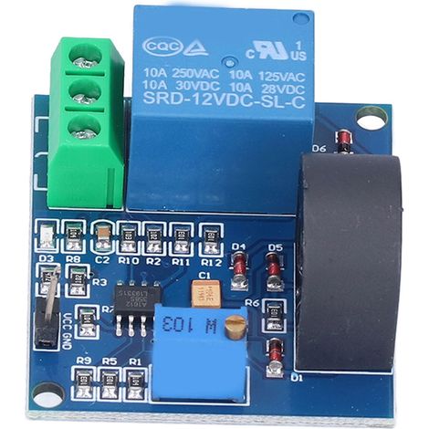 Module capteur de courant alternatif 12V relais protection surintensité 5A sortie commutée (1/5)