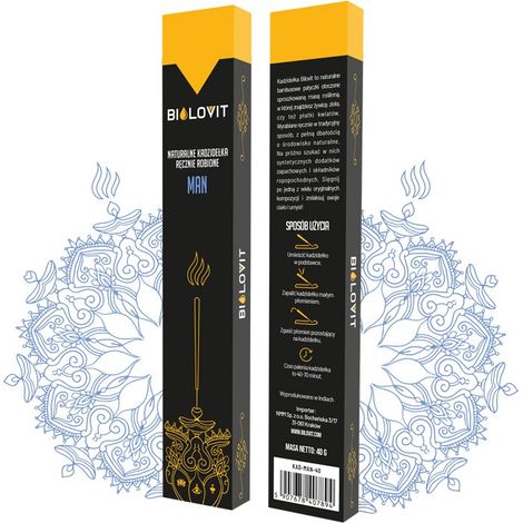 Varitas de incienso natural perfumadas para hombre - 40 g (1/4)