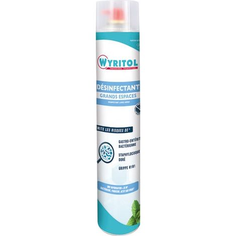 Désinfectant grands espaces bactéricide Wyritol menthe - Aérosol 750 ml (1/6)
