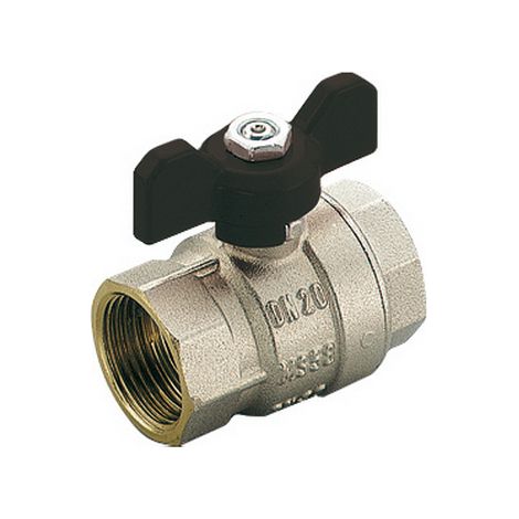 VALVOLA A SFERA FF SCIROCCO PASSAGGIO TOTALE CON FARFALLA- 3/4  DN 20  PN 40- TIEMM- pezzi 1