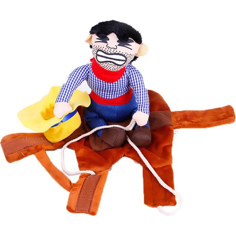 Costume Chien - Costume Cowboy avec Chapeau Détachable et Écharpe Triangulaire - Pour Chiens Moyens - Tour de Poitrine 43-48 cm - Tour de Cou 32-40 cm (1/5)