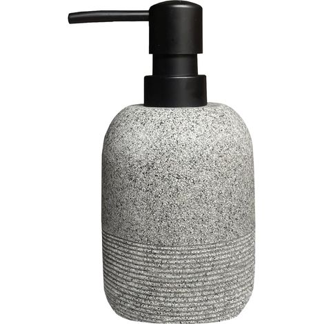Dispensador de jabón para encimera de baño, dispensador de jabón para fregadero de cocina (300 ml, gris) (1/4)