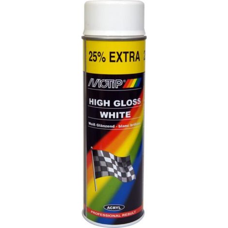 Peinture Blanche Brillante Motip 4000 Series 500 Ml Aerosol (1/2)