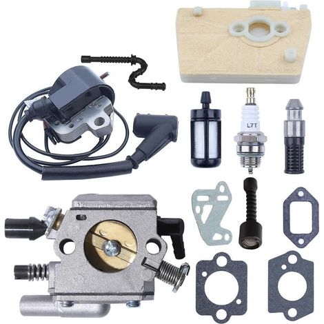 Kit carburateur, allumeur, durites, filtre huile, filtre essence compatible avec MS381 038 380 tronçonneuse