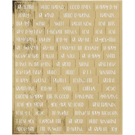 Stickers - Creativ Company - CC Stickers Teksten - Or - 10x11,5 cm - 4 pièces