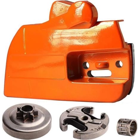 Tronçonneuse Couvercle latéral d'embrayage de Frein de chaîne et Tambour d'embrayage .325'"7T pour Husqvarna 340 345 346 350 (1/4)