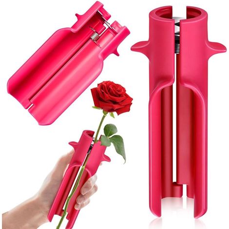Outil pour enlever les épines de rosier, outil pour enlever les épines et les feuilles, nettoyeur de fleurs, coupe-fleurs, rose rouge, nouvelles améliorations pour compositions florales, fleuriste (1/5)