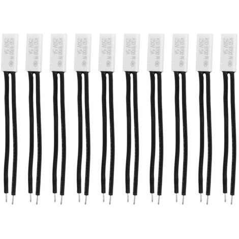10pcs Ksd9700 Interrupteur De Contrôle 250v 5a Protection Thermique Pour Thermostat Température Normalement Ouvert Sonde En Plastique De Protecteur Thermique(45 ℃)