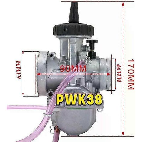 Carburateur Keihin PWK 35 mm et 38 mm compatible avec moteurs 2T et 4T, motos, scooters, UTV et quads. (1/5)