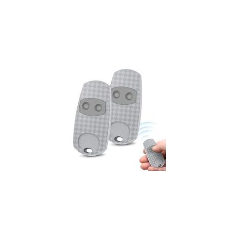 Lot de 2 Télécommandes 433,92 MHz pour Top 432EV / 432NA / 432EE, Télécommande 2 Canaux, Gris
