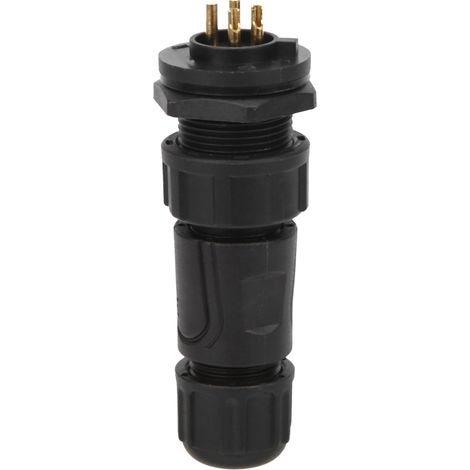 Connecteur Étanche 4 Broches Verrouillage Fileté pour Câble Électrique 10A 125V (1/5)