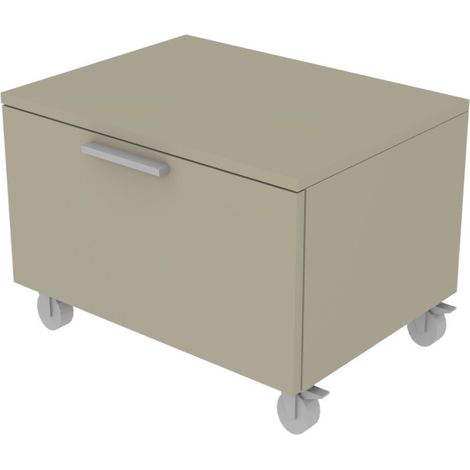 Cassettiera moderna con cassetto - Ideale per cameretta o ufficio - Ecru cappuccino