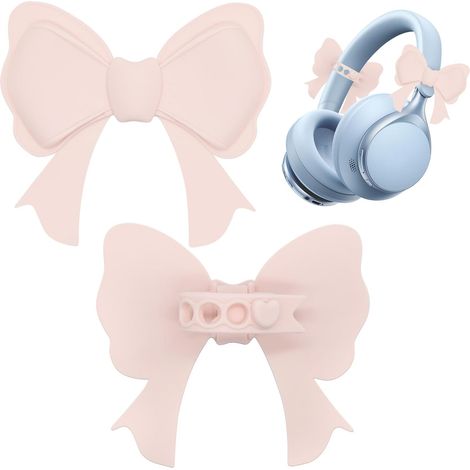 Lot de 2 nœuds en Silicone pour Casque Audio, décoration Mignonne pour Femmes et Filles, kit de nœuds faciles à Installer, nœuds pour Bandeau sans Outils, Cadeau Amusant pour Les mélomanes (1/5)