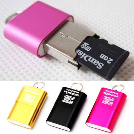 Trade Shop - Lector De Tarjetas De Memoria Adaptador Usb 2.0 T-flash Para Pc Portátil - (1/5)