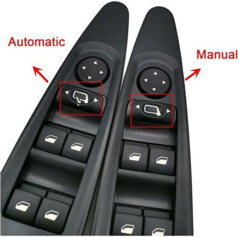 Interrupteur Lève-Vitre - 9 Broches - Pour Citroën C4 2004-2010 - Réglage Rétroviseur Manuel - 1 Pièce