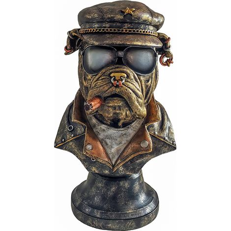Signes Grimalt Bulldog Cane Animali Cane marrone Figura 37x21x21 cm