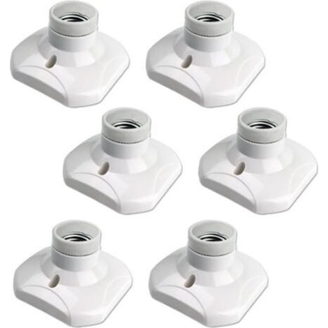 6er-Set E27-Schraubfassungen für Deckenleuchten, 220–240 V Wechselstrom, Fassungshalter für LED-Lampen, E27-Sockel für Deckenleuchten – Crezuo (1/4)