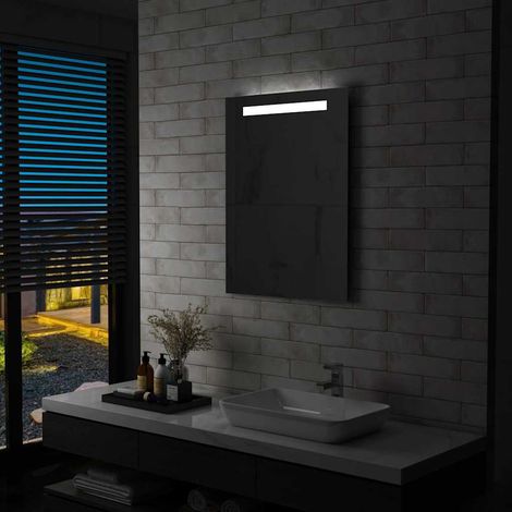 Miroir mural de salle de bain avec LED 60x80 cm
