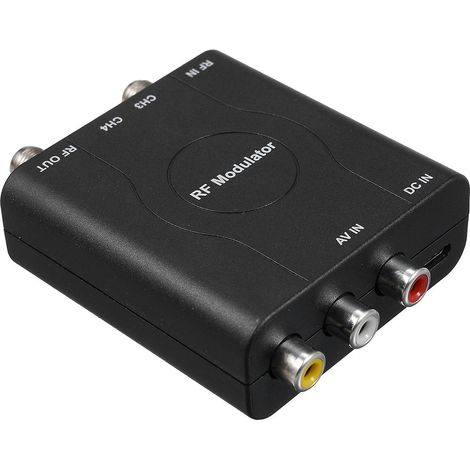 HF-Modulator AV-zu-HF-Konverter NTSC CH3/CH4-Kanäle Videoeingangsadapter für Fernseher mit analogem Signal (1/5)
