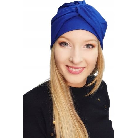 Turban Sara 24 à entrelacement, prêt à porter même après une chimiothérapie (1/5)