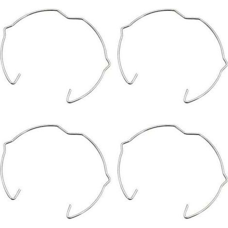 36 Pièces Anneaux de Fixation de Lampe pour Spot GU10 MR16 50MM Argenté Clip de Ressort de Retenue de Lampe en Forme de Corne Support d'Ampoule pour Lumière LED ou Spot Encastré