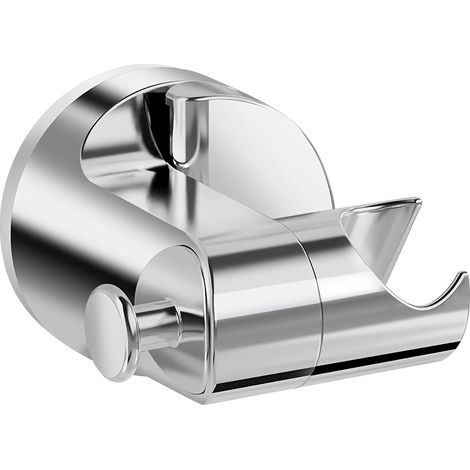 Soporte de ducha con ventosa, giratorio 360°, ajustable, para cabezal de ducha de mano, apliques reajustables, color plata. (1/4)
