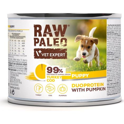 RAW PALEO Puppy Duoprotein Truthahn/Kabeljau für Welpen 200g