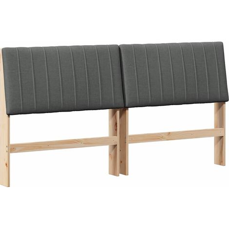 Maison Exclusive - Testiera imbottita Grigio scuro 200 cm Pino massello