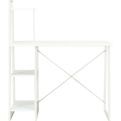 Maison Exclusive - Schreibtisch mit Regaleinheit Weiß 102×50×117 (1/5)