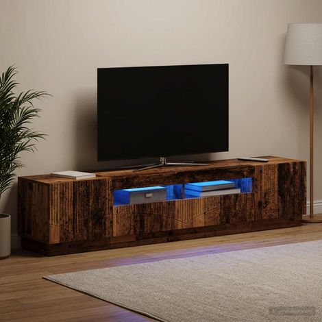 vidaXL LED TV Cabinet HOORN 3 pcs Old Wood Engineered Wood (1/5)