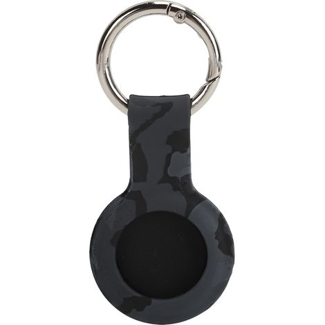 Étui de Protection en Silicone avec Anneau Porte-Clés pour Traqueur iOS, Coque Camouflage Gris (1/5)