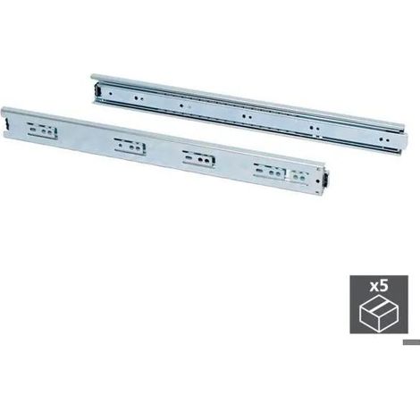 Emuca Guías con bolas de metal 30 kg 650 mm
