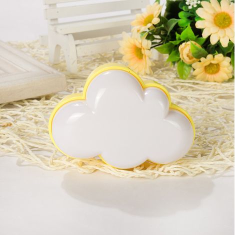 Veilleuse LED pour enfant, veilleuse allumage automatique en forme de nuage, veilleuse pour bébé, décoration de chambre de nouveau(jaune, 10 pièces) (1/5)