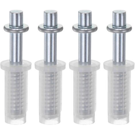 ALLIANDISLot de 4 pivots supérieurs à deux volets 9,5 mm Acier et plastique Pour portes de 2,5 à 4,5 cm d'épaisseur Installation facile (1/5)