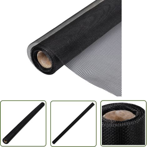 Fiberglas Mesh-Rolle Insektenschutzgitter Tür/Fenster 100 x 500 cm schwarz - Insektenschutznetz - Fliegengitter - Gartenzaun - Vogelfang - Geflügelvoliere (1/5)