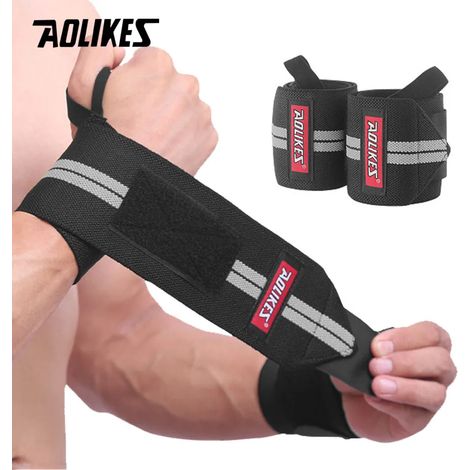 Bracelet (B, Gris), pour l'haltérophilie et l'entraînement physique, équipement de protection sportive (1/5)