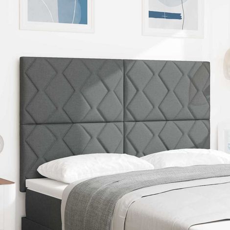 LED Kopfteil Grau 144 cm Stoff vidaXL (1/5)