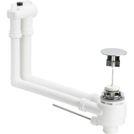 Raccord de vidange 5420.1 en G1 1/4 x 60 mm, en plastique chromé
