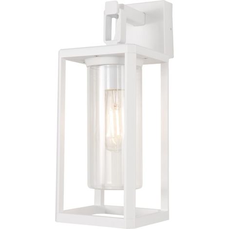 Applique murale exterieure e27 aluminium et verre ip65 blanc - mantra - alps 224682568 (1/3)