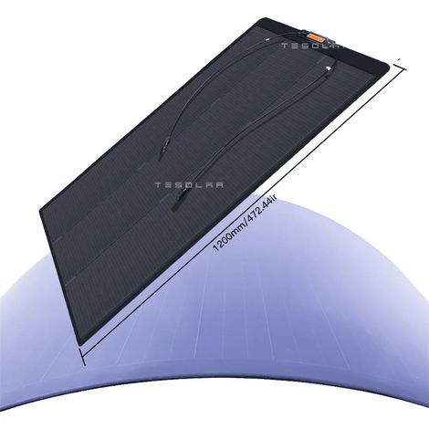 Panneau Solaire, Design Semi-Flexible, Cellules Monocristallines, Panneaux solaires de 150W (1/2)