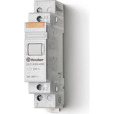 Relais modulaire 1NO 20A 24V AC AgSnO2 FINDER 222180244000PAS