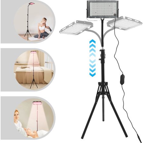 Clevenger Red Light Treatment Lamp 660nm 850nm Near Infrared Light with Stand Height Adjustable 60-180cm Tripod 360° Lamp Board 96 LED Beads for Muscle Joint Pain Relief Skin Care Home Use (1/5)