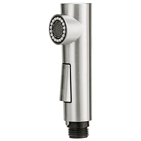 CREA Robinet Cuisine de Rechange Douchette Tete de Robinet Amovible Universelle En Acier pro Tete 2 Types de Jet Douchette, Nickel brosse (1/5)