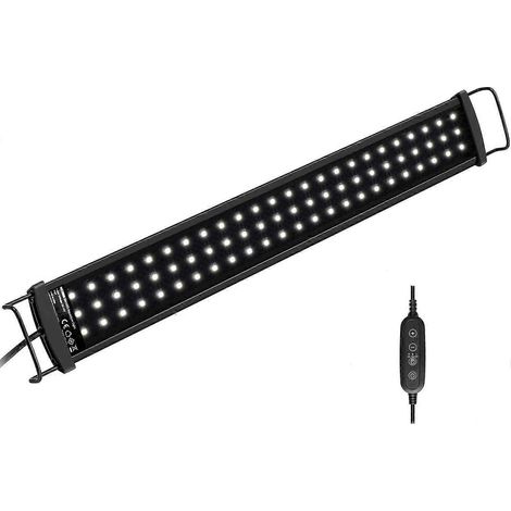 Éclairage LED fin pour aquarium d'eau douce, blanc, avec contrôleur monocanal, 43-60 cm, 26 W, 2340 lm (1/5)