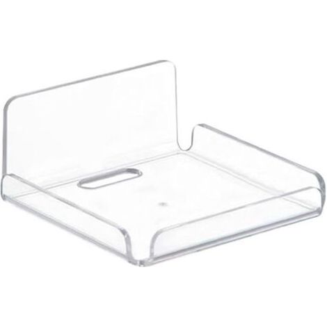 Petites Étagères Murale Étagères Flottantes, Mini Tablettes à Suspendre, Étagères Autocollantes sans Perçage en Acrylique pour Salle de Bain, Salon, Chambre à Coucher, Cuisine, Bureau (Carré) (1/5)