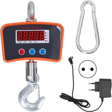 Digital Crane Scale 500KG 1100LB Electronic LED Display Industrial Heavy Duty 100‑240V EU Plug (1/5)